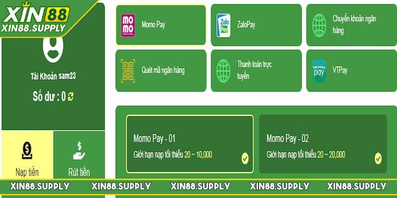 Đáp ứng điều kiện nạp tiền XIN88 trước khi giao dịch