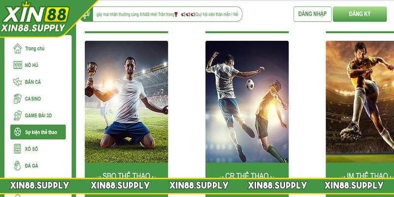 Sảnh Thể thao XIN88 sở hữu nhiều lợi thế nổi bật, được nhiều bet thủ yêu thích