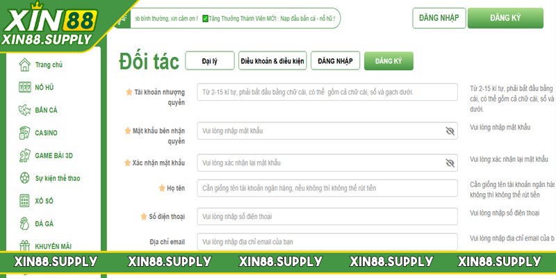 Trở thành đại lý XIN88 đơn giản, nhanh chóng chỉ với